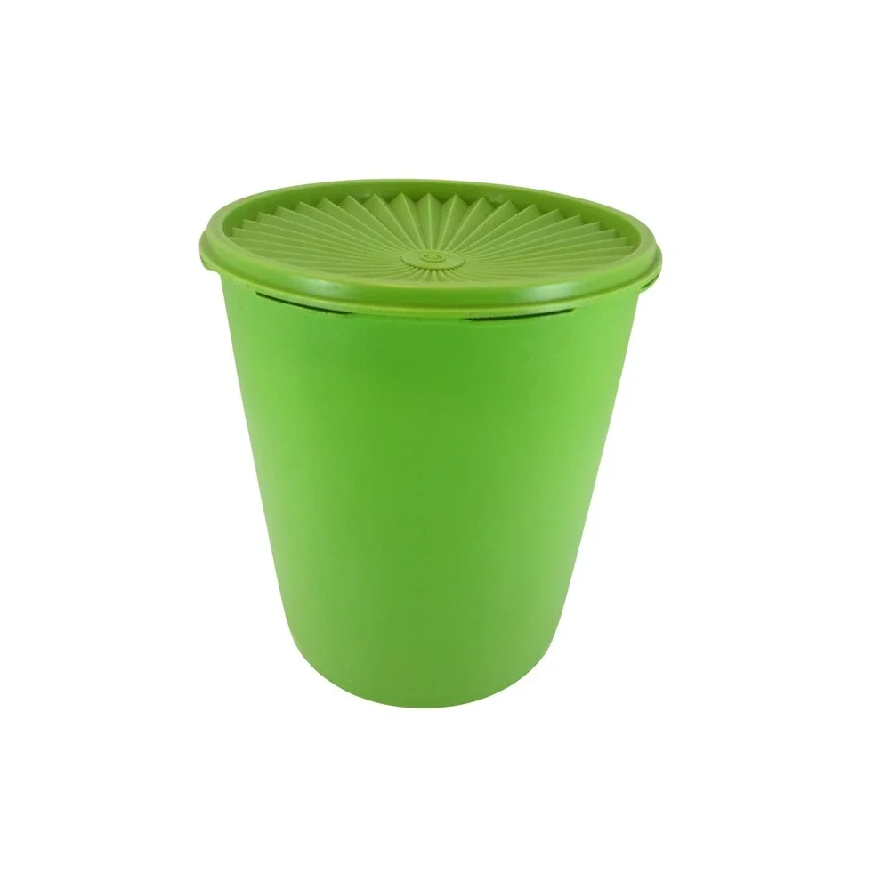 Tupperware Servalier Canister‎ 805-5 Green Excellent Sunburst Lid Vintage MCM